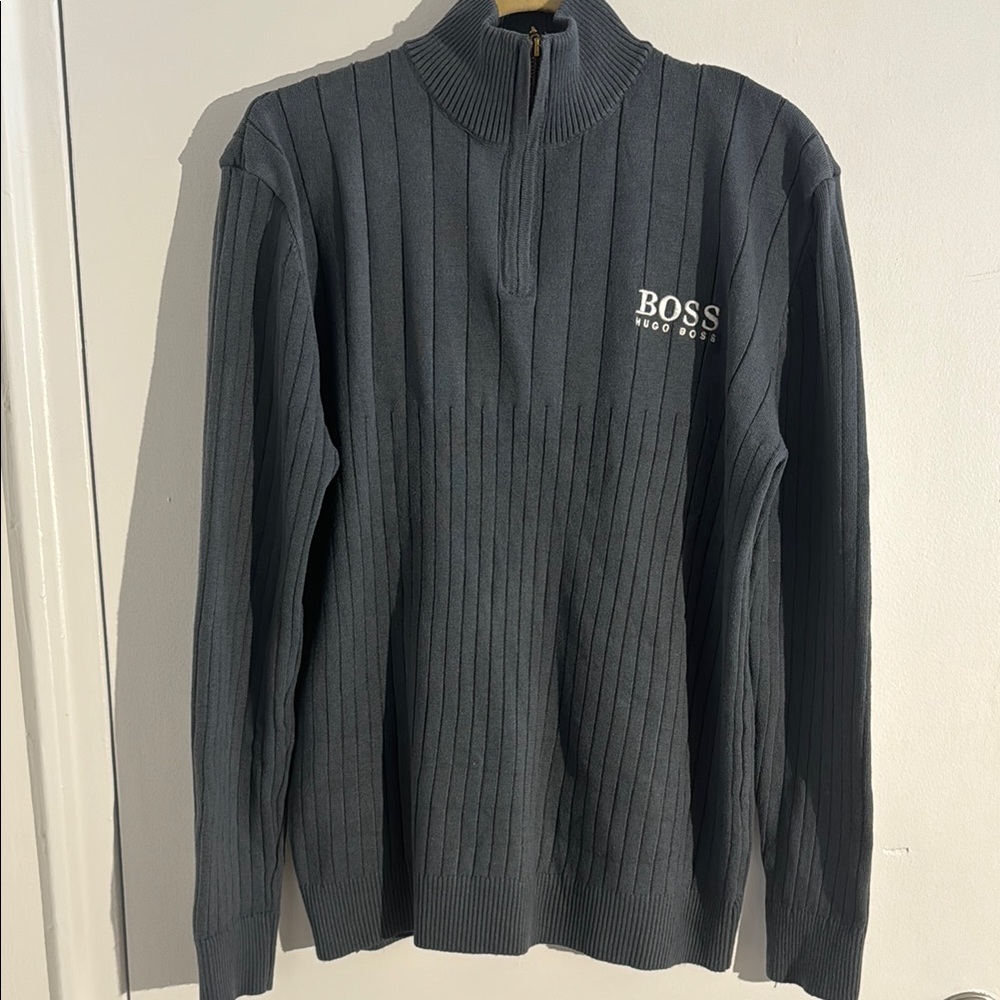 BOSS Men's Gray Sweater